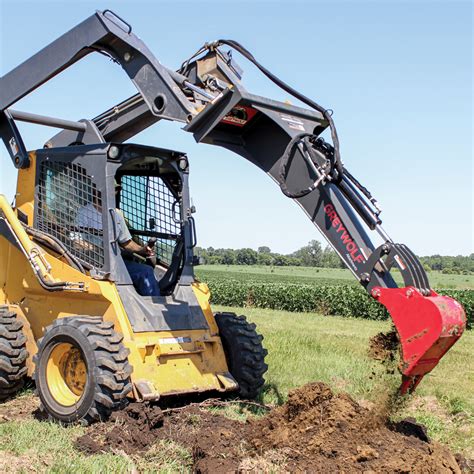 skid steer trencher bucket|rugged skid steer attachments.